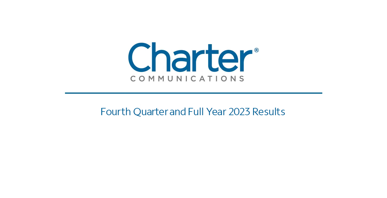 Charter Announces Fourth Quarter & Full Year 2023 Results | Charter